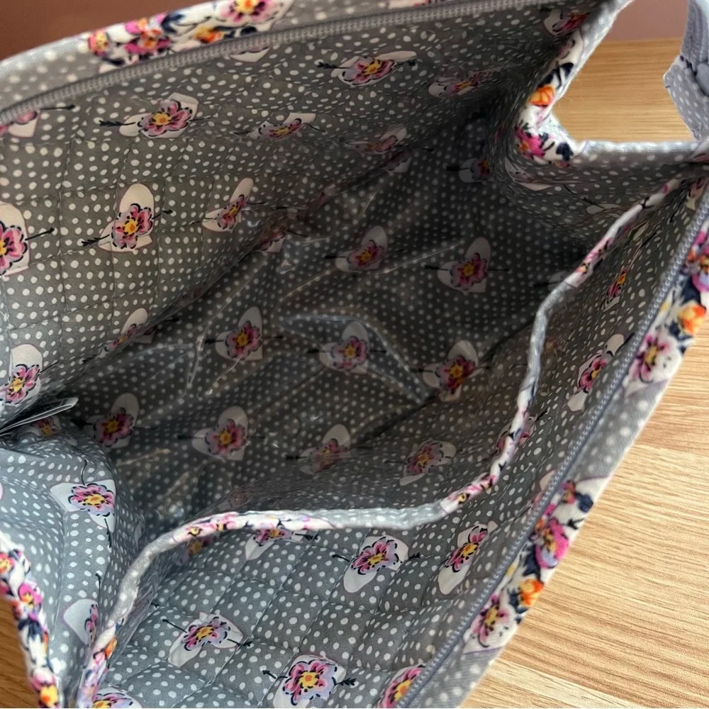 Vera Bradley Hearts Trapeze Cosmetic Bag in Mon Amour Gray - Picture 2 of 3